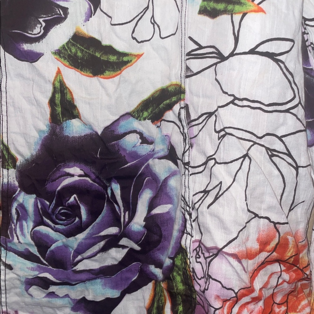 Parsley & Sage Multicolor Floral Button Down Shirt Size XL - Picture 5 of 7